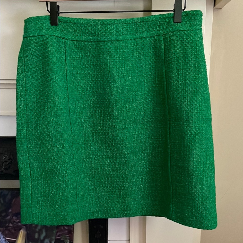 NWT Talbots Green A-line Tweed Skirt for Work or Event